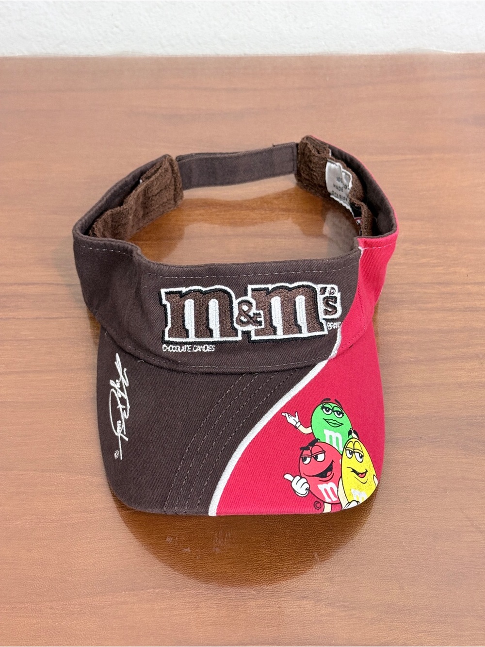 Chase Nascar Lyle Busch Embroidered #18 M&M's Strapback Visor